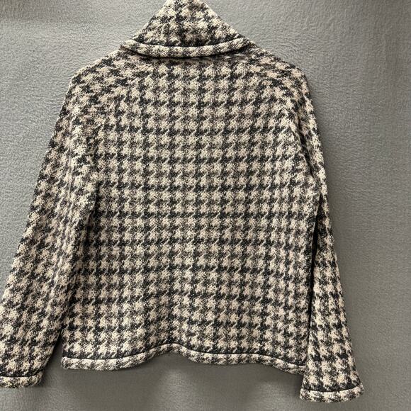 Madewell Sweater Womens Small Cowl Neck Merino Wool Alpaca Blend Houndstooth - Picture 4 of 8
